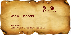 Weibl Manda névjegykártya